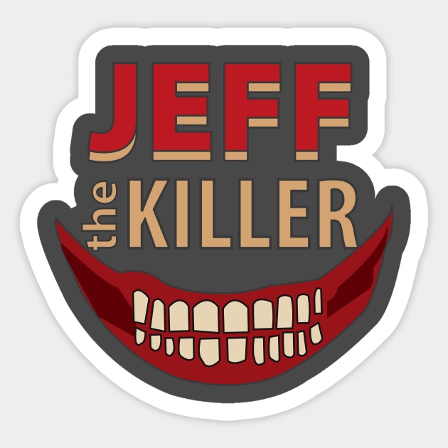 Jeff the killer Sticker by dddesign